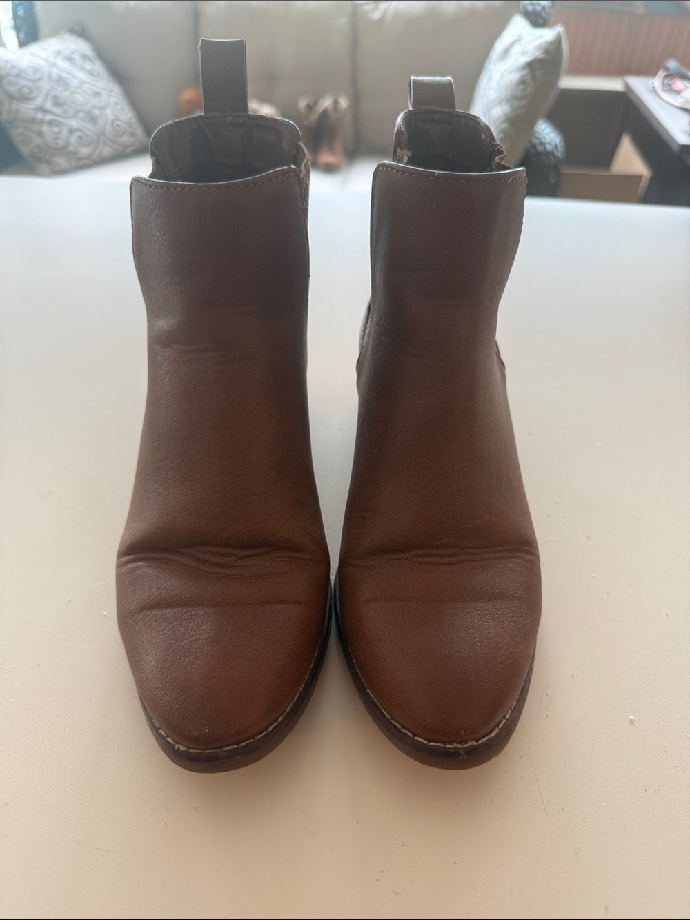 American Eagle Outfitters Brown Leather Chelsea Ankle Boots